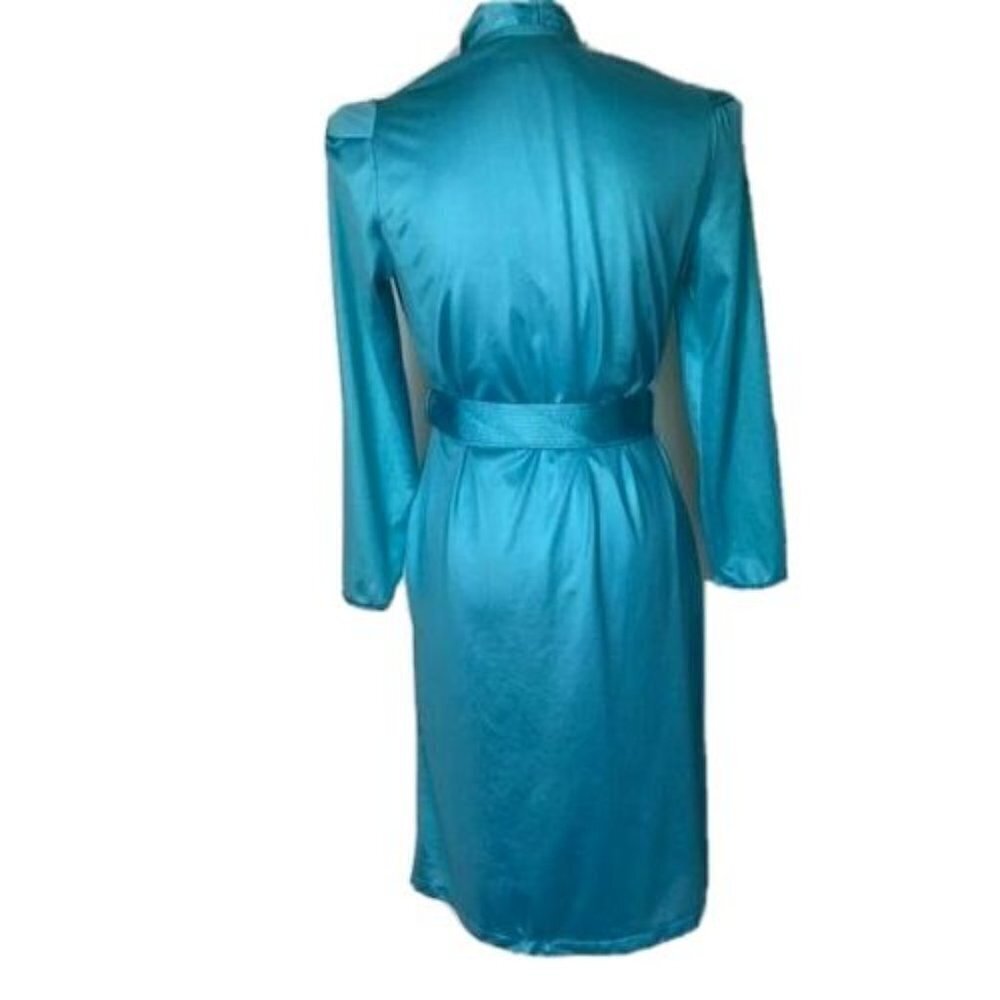 Diane Von Furstenberg DVF Vintage Robe Nightie Set Small S Womens Nylon Blue - Picture 3 of 13